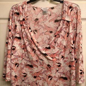 Women's Pink Floral Blouse